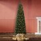 Haute Decor 7.5 Foot Pencil Deerfield Spruce Christmas Tree with Warm White Pre-Lit LED Cluster Lights and Foot Pedal